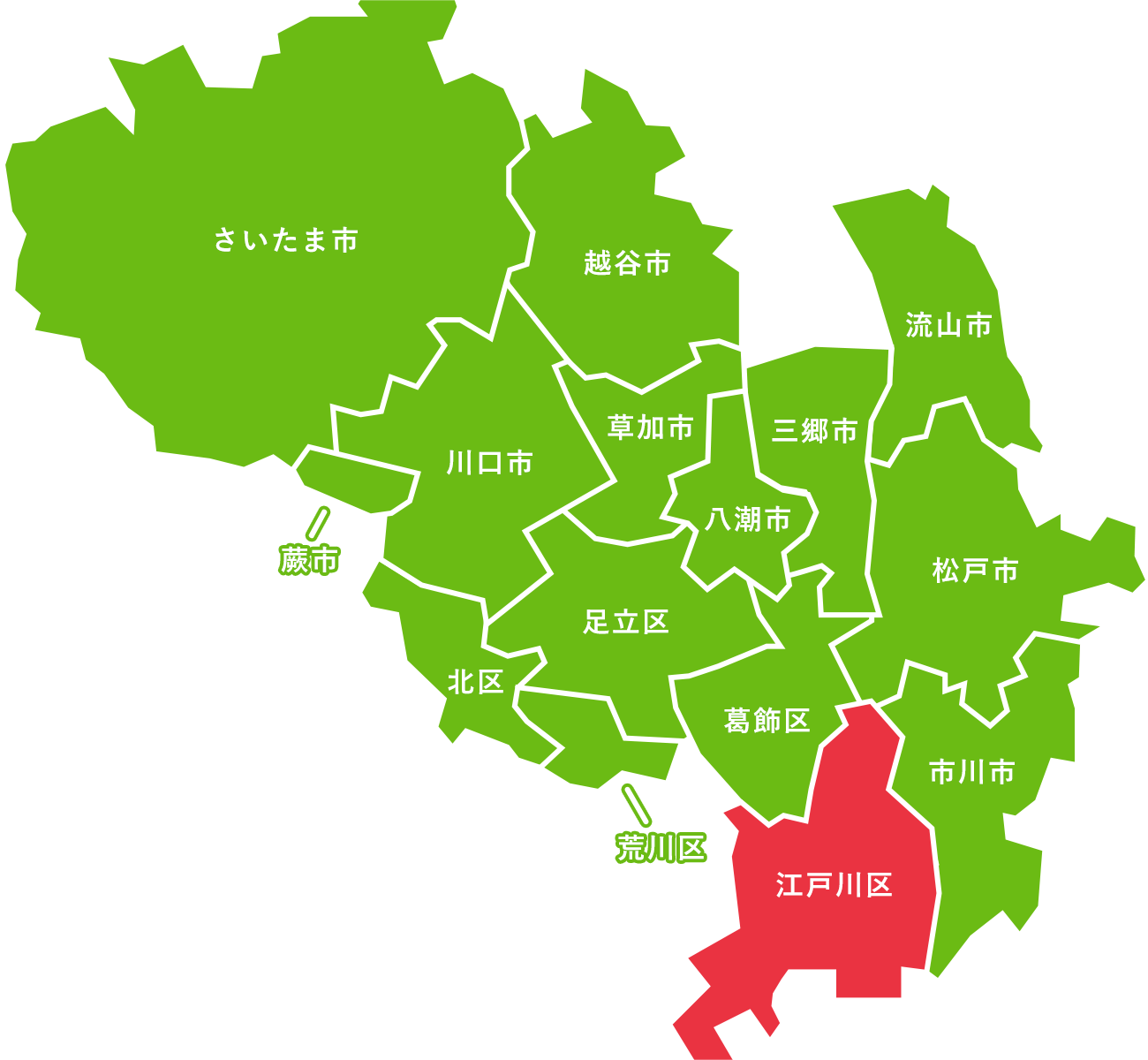 江戸川区の地図